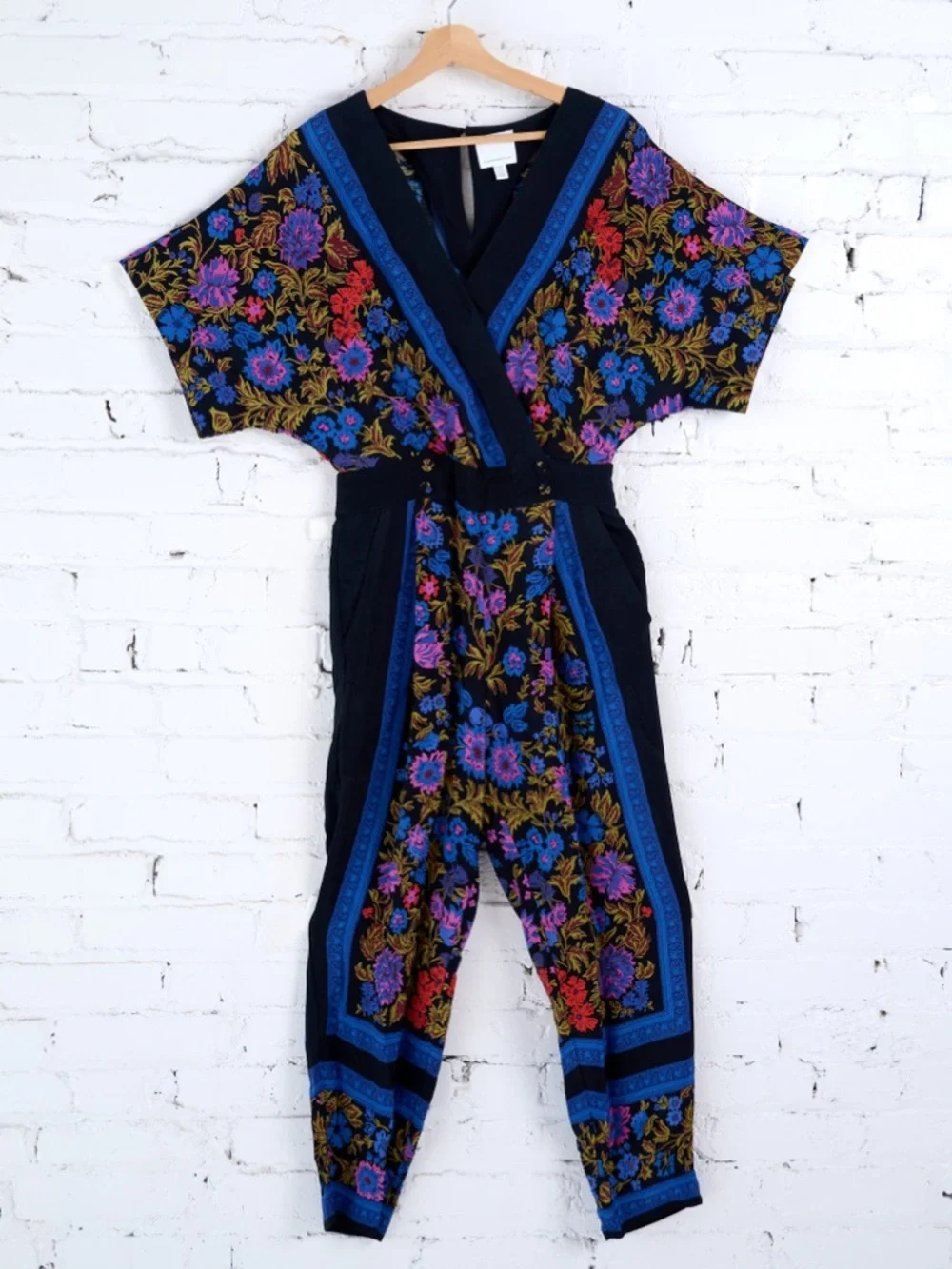 Anthropologie ett:TWA Scarf-printed Jumpsuit sz 4 PETITE - Picture 4 of 14